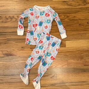 Magnetic Me Festive Unisex Pajamas - Blue and Red, Christmas, size 12-18 months